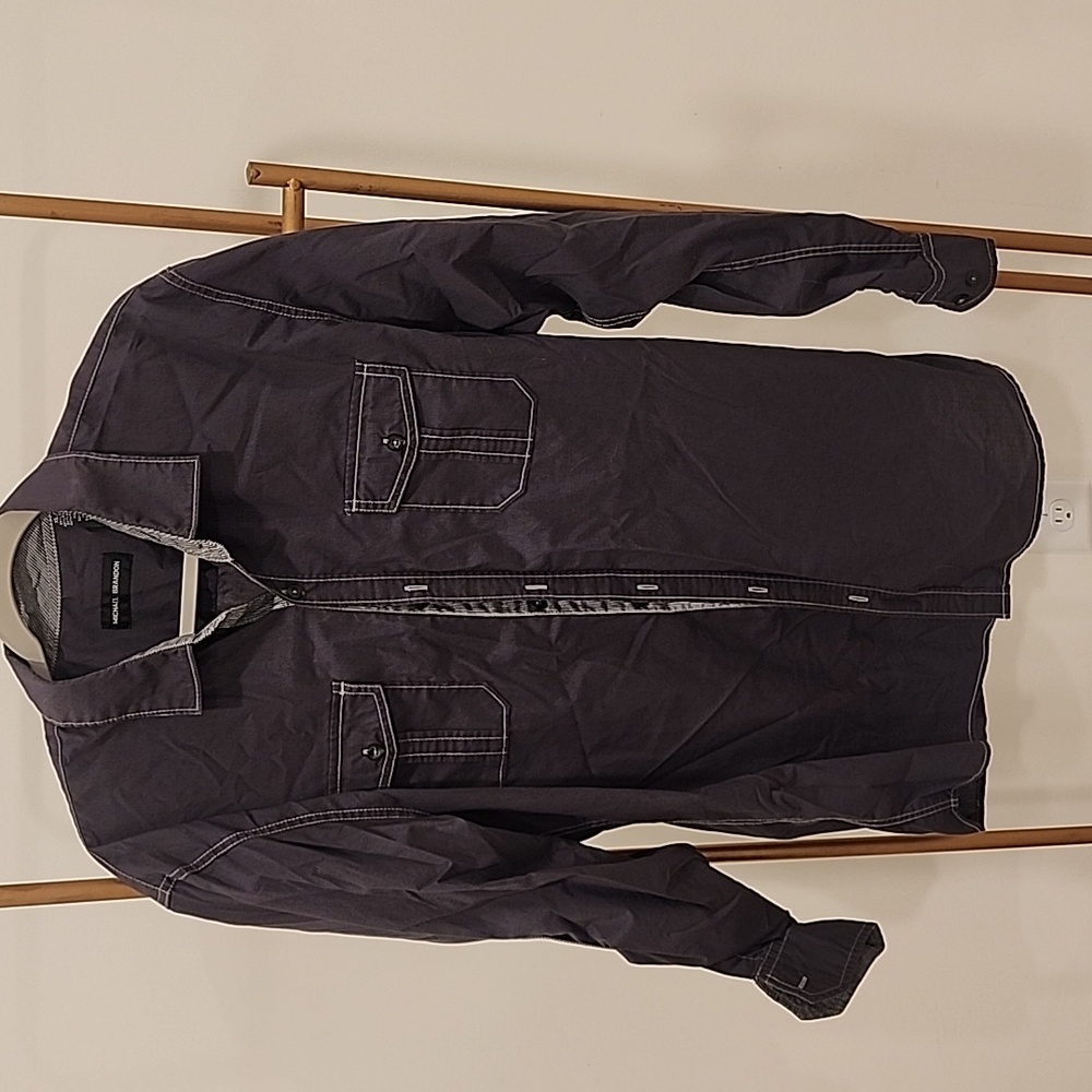 Men's Black Button-Up